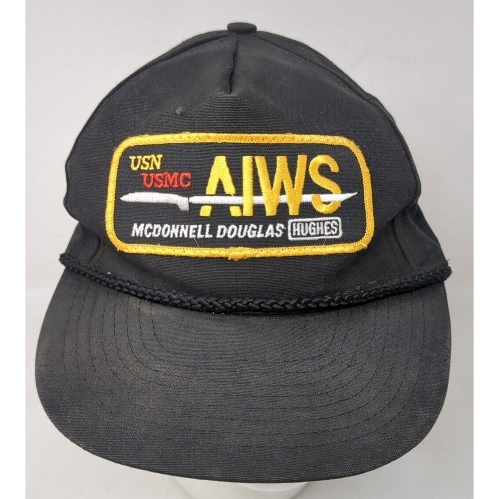 Vintage USN USMC Patch AIWS McDonnell Douglas Hughes‎ AR Patch Baseball Cap Hat